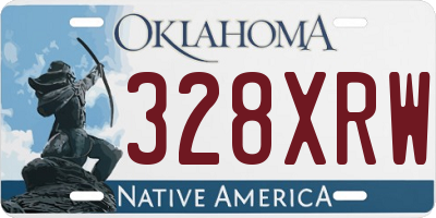 OK license plate 328XRW
