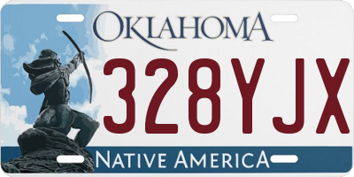 OK license plate 328YJX
