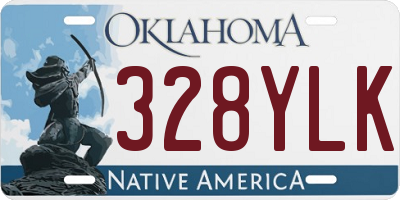 OK license plate 328YLK