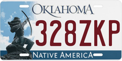 OK license plate 328ZKP