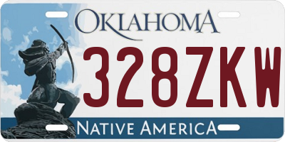 OK license plate 328ZKW