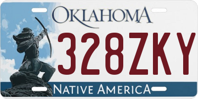 OK license plate 328ZKY