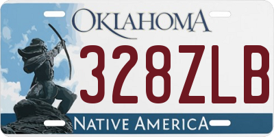 OK license plate 328ZLB
