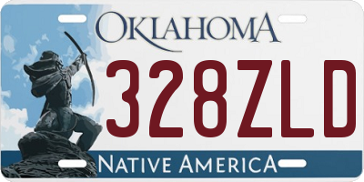 OK license plate 328ZLD