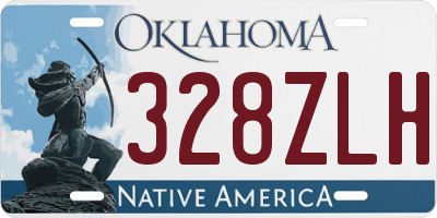 OK license plate 328ZLH