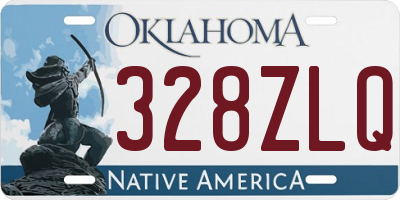 OK license plate 328ZLQ