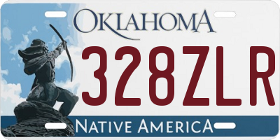 OK license plate 328ZLR