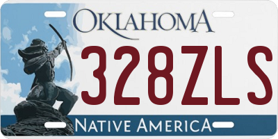 OK license plate 328ZLS