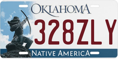 OK license plate 328ZLY
