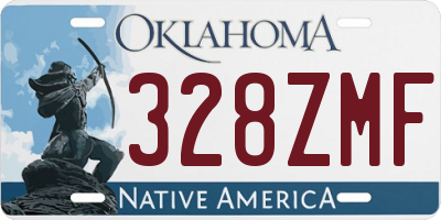 OK license plate 328ZMF