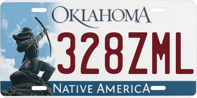 OK license plate 328ZML