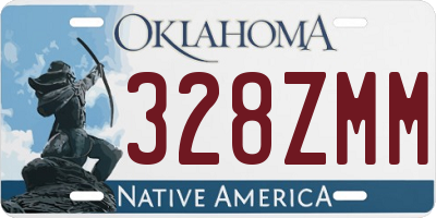 OK license plate 328ZMM