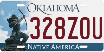 OK license plate 328ZOU