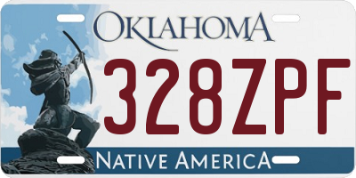 OK license plate 328ZPF