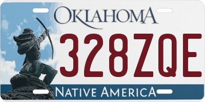OK license plate 328ZQE