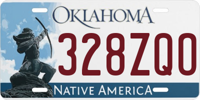 OK license plate 328ZQO