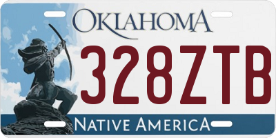 OK license plate 328ZTB
