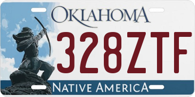 OK license plate 328ZTF