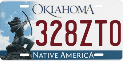 OK license plate 328ZTO