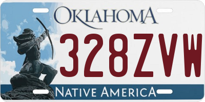 OK license plate 328ZVW