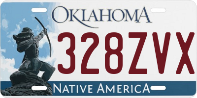 OK license plate 328ZVX