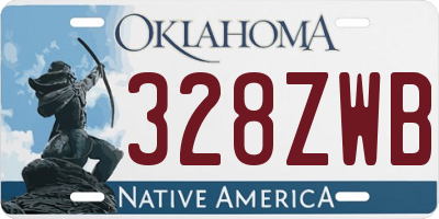 OK license plate 328ZWB