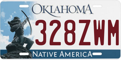 OK license plate 328ZWM