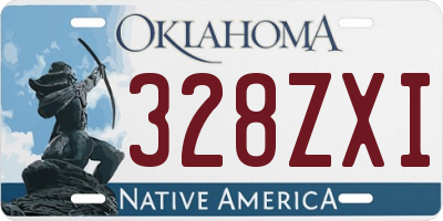 OK license plate 328ZXI
