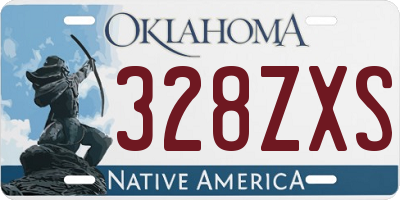 OK license plate 328ZXS