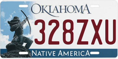 OK license plate 328ZXU