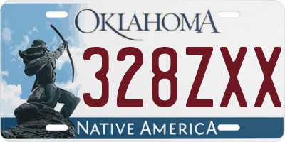 OK license plate 328ZXX