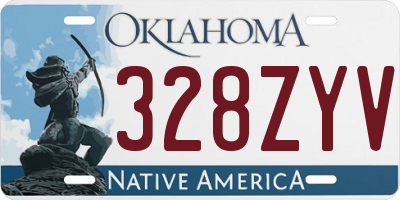 OK license plate 328ZYV