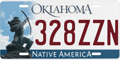 OK license plate 328ZZN