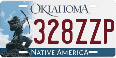 OK license plate 328ZZP