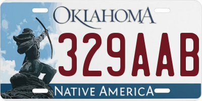 OK license plate 329AAB