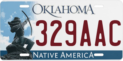 OK license plate 329AAC