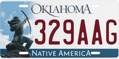 OK license plate 329AAG