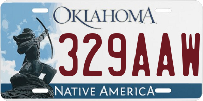 OK license plate 329AAW