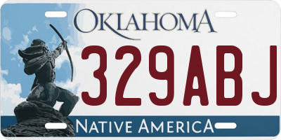 OK license plate 329ABJ