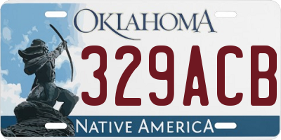 OK license plate 329ACB