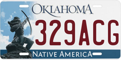 OK license plate 329ACG