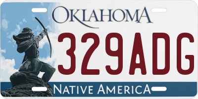 OK license plate 329ADG