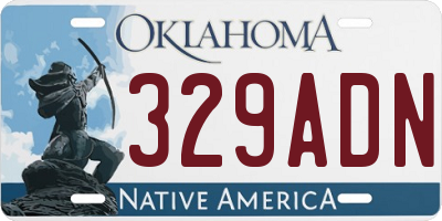 OK license plate 329ADN