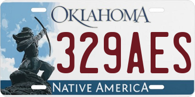 OK license plate 329AES