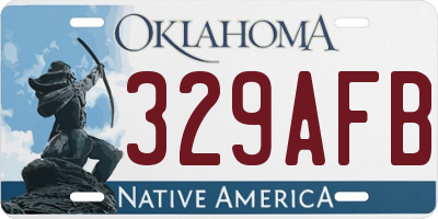 OK license plate 329AFB