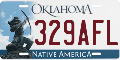 OK license plate 329AFL