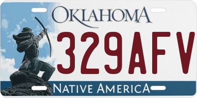OK license plate 329AFV