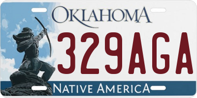 OK license plate 329AGA