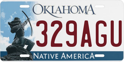 OK license plate 329AGU