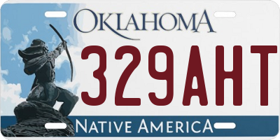 OK license plate 329AHT